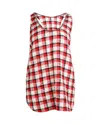 N°21 Racerback Plaid Tank Top In Red Print Cotton In Red