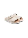 N°21 Frayed-brim Canvas Sandals In Beige
