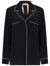N°21 Open Collar Shirt With Contrasting Piping