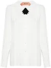 N°21 Lace-trim Shirt In 1102 Panna