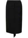N°21 Ruffle-detail Pencil Skirt In Black