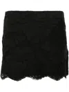 N°21 Floral-lace Mini Skirt In Black