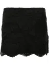 N°21 Floral-lace Mini Skirt In Black