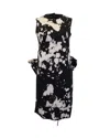 N°21 N21 Sleeveless Open-back Mini Dress In Black And White Cotton In Black