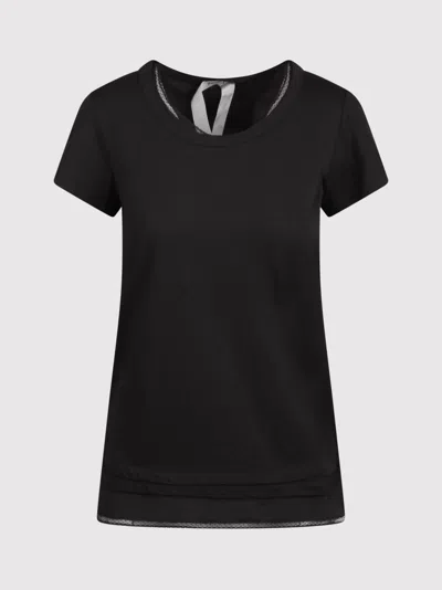 N°21 N.21 T-shirt With Silk Details In Black