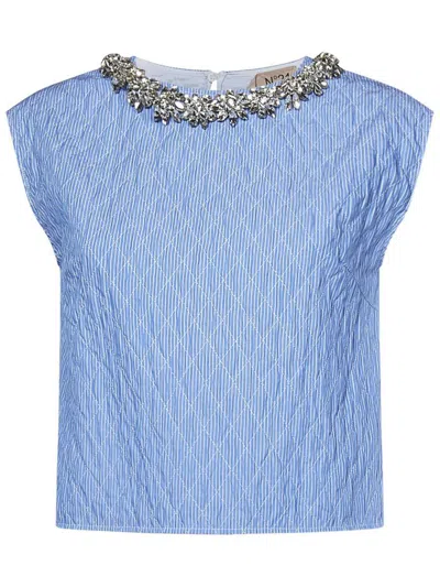 N°21 Embellished Sleeveless Top In Multi
