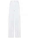 N°21 High-waisted Wide Leg Trousers In Linen Blend