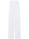 N°21 High-waisted Wide Leg Trousers In Linen Blend