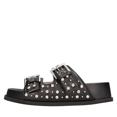 N°21 Woman Sandals Black Size 7 Leather