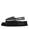 N°21 Logo-debossed Slingback Sandals In Nero Scuri