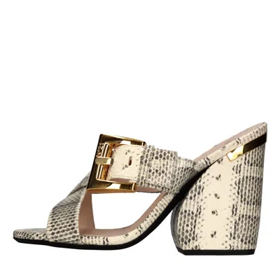 N°21 Rock Mules In Cream