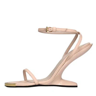 N°21 Logo-engraved 100mm Leather Sandals In Rosa Pastello