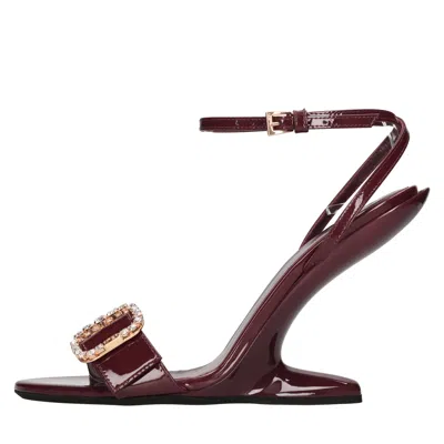 N°21 Sandals Red In Rosso Vivaci