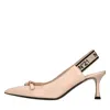 N°21 Logo-strap Bow Leather Pumps In Rosa Pastello