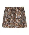 N°21 Strapless Sequin Top With Floral Pattern