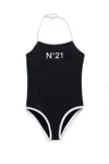 N°21 Logo-print Swimsuit In Black