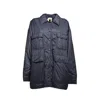 N°21 Oversized Long Technical Nylon Jacket In Blue