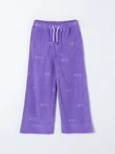 N°21 Kids' 裤子 N° 21 儿童 颜色 紫色 In Violet