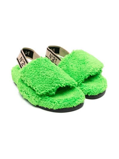 N°21 Kids' Pile Sandals In Green