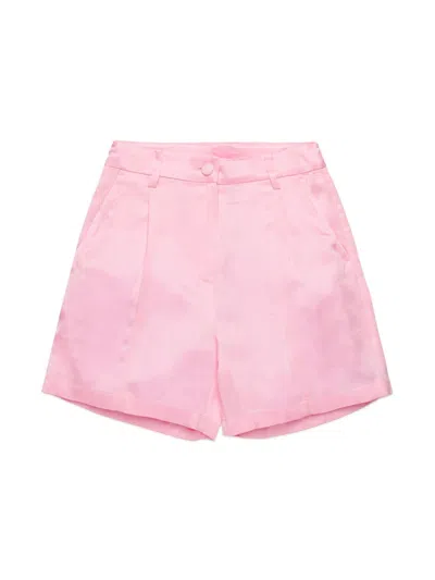 N°21 Kids' Pleated Shorts In Pink