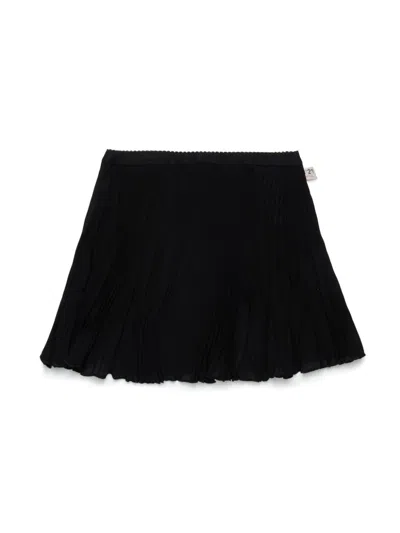 N°21 Kids' Pleated Skirt In Black