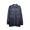N°21 Oversized Long Technical Nylon Jacket In Blue