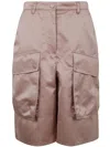 N°21 Polyester Bermuda Shorts In Onion