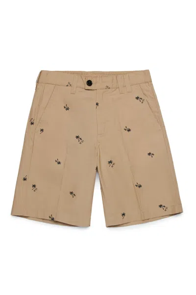 N°21 POPLIN ALLOVER PALMS SHORTS