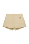 N°21 Poplin Branded Shorts In White