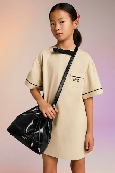 N°21 POPLIN DRESS WITH BOW