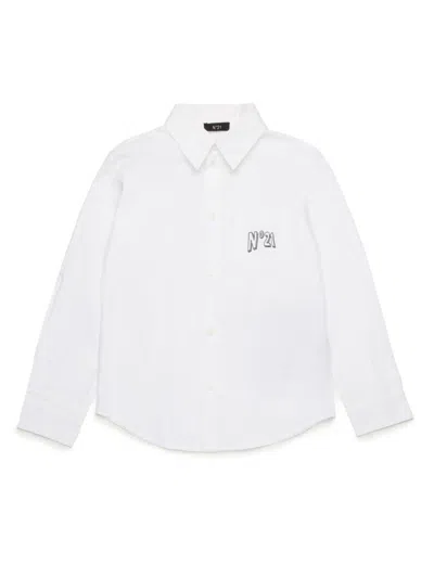 N°21 Kids' Printed Shirt In White