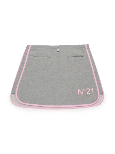 N°21 Kids' Printed Skirt In Grey