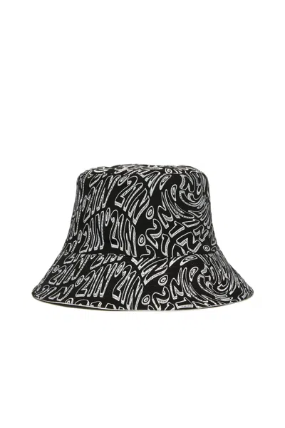N°21 Kids' Reversible Gabardine Fisherman Hat In Black