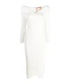 N°21 Ruched-bodice Midi Dress