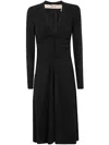 N°21 Draped Midi Dress In Black