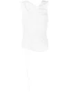 N°21 Ruched-detail Sleeveless Blouse In White