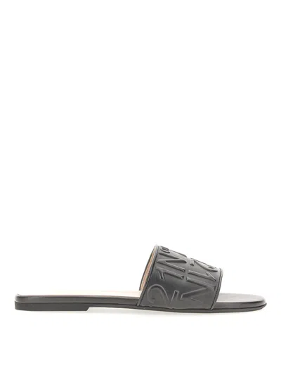 N°21 Slide Sandal With Logo In Black