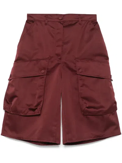 N°21 Satin Cargo Shorts In Multicolor