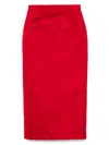N°21 Satin Midi Skirt In Red