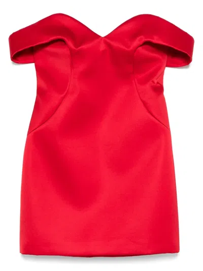 N°21 Satin Mini Dress In Red