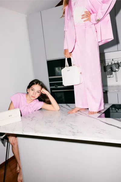 N°21 Kids' Satin Palazzo Pants With Pleats In Pink