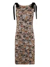 N°21 Fitted Evening Dress With Floral Sequin Pattern In Multi