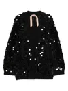 N°21 Sequined Cardigan In Black