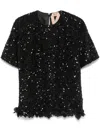 N°21 Sequinned Top In 黑色