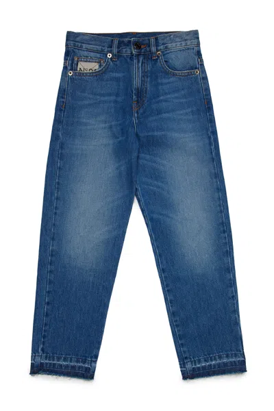 N°21 Kids' Distressed-effect Straight-leg Jeans In Blue