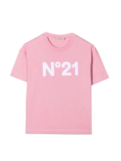 N°21 Kids' Logo-print Cotton T-shirt In Pink