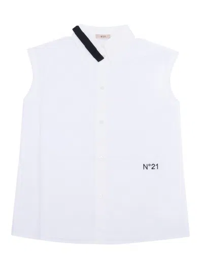 N°21 Kids' Shirts In White