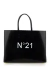 N°21 Shopper Bag With Logo In Black