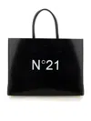 N°21 Shopper Bag With Logo In Black