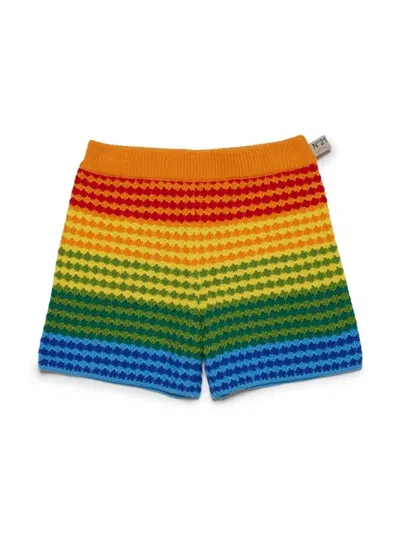 N°21 Kids' Cotton Tricot Shorts In Multicolor